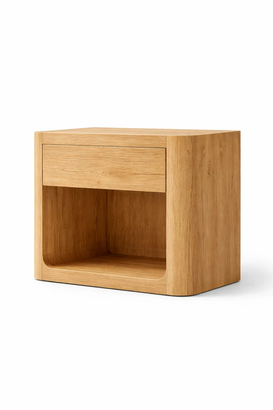 Boho-Chic Open Nightstand