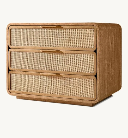 Boho-Chic Cane Nightstand