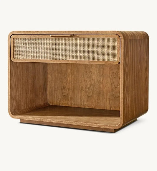 Boho-Chic cane Open Nightstand