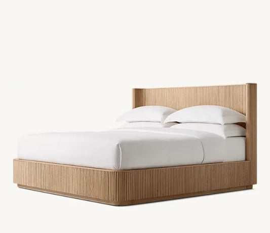 Engraved Wood Bed