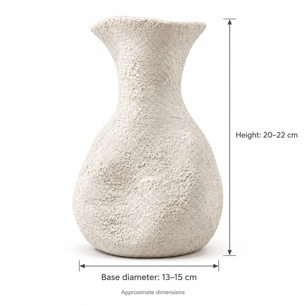 Forma vase approximate dimensions: height 20–22 cm, base 13–15 cm