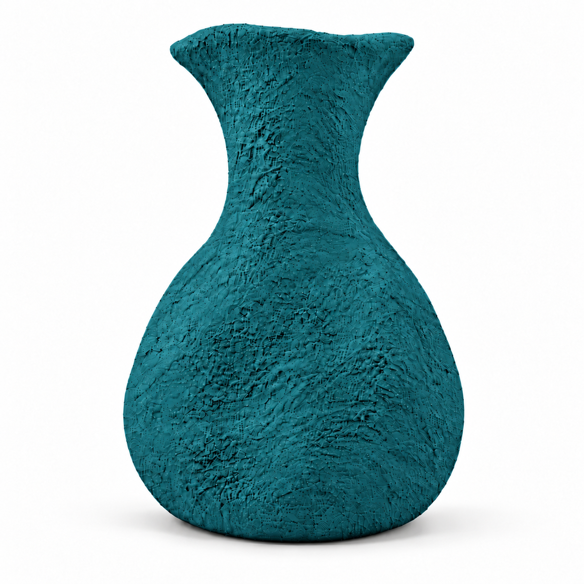 Forma pottery vase in Teal, coarse matte texture