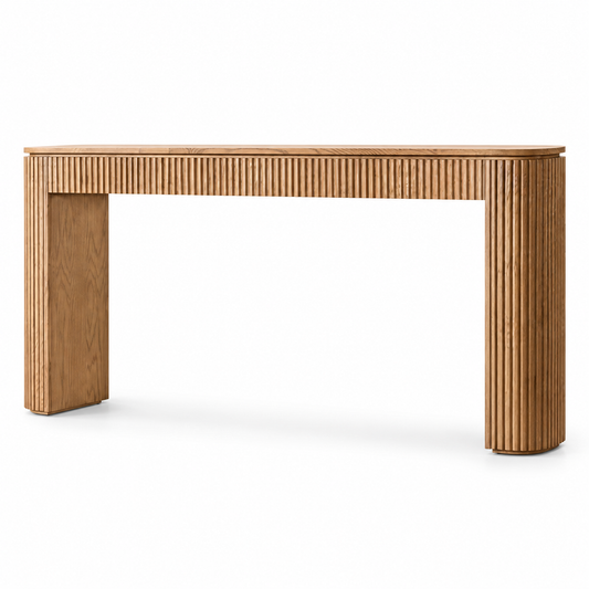 Engraved Wood Console