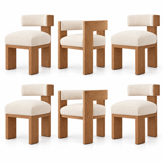 Union Mixed Dining Set, 4 chairs and 2 armchairs
