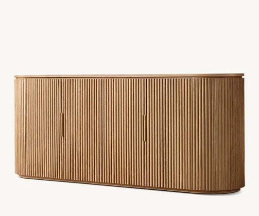Engraved wood buffet