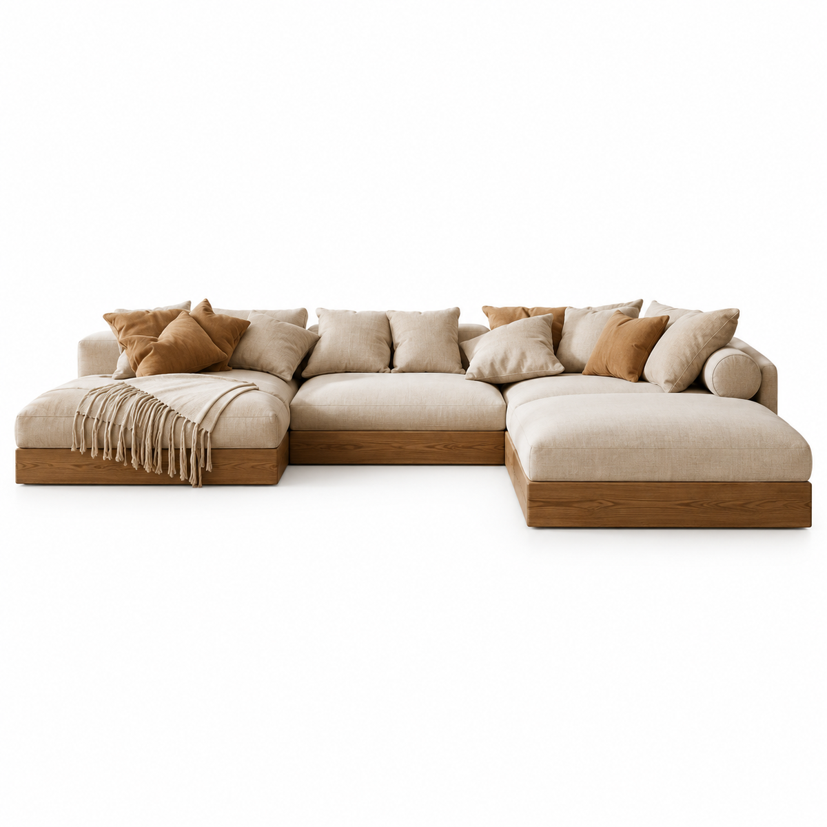 Nara Lounge Sectional Sofa – deep seating and loose back cushions