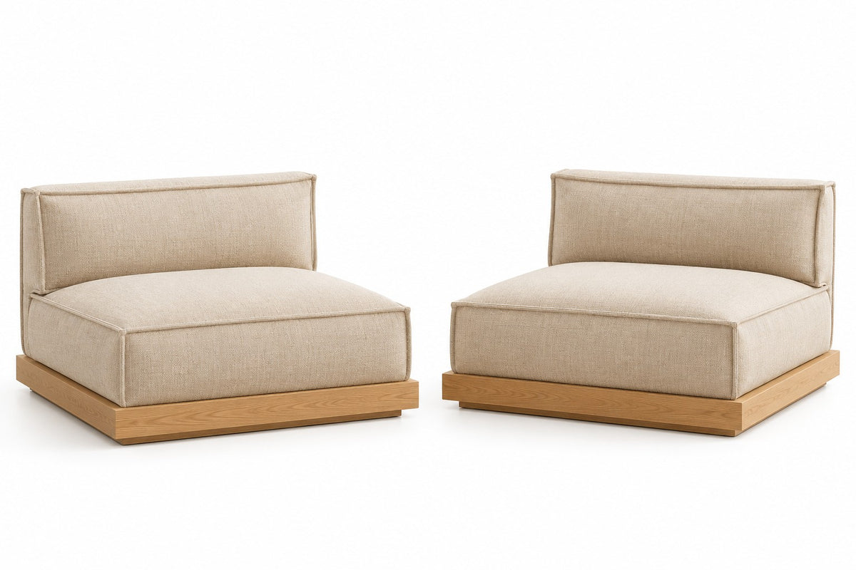 Avola outdoor modular sofa two separate beige modules