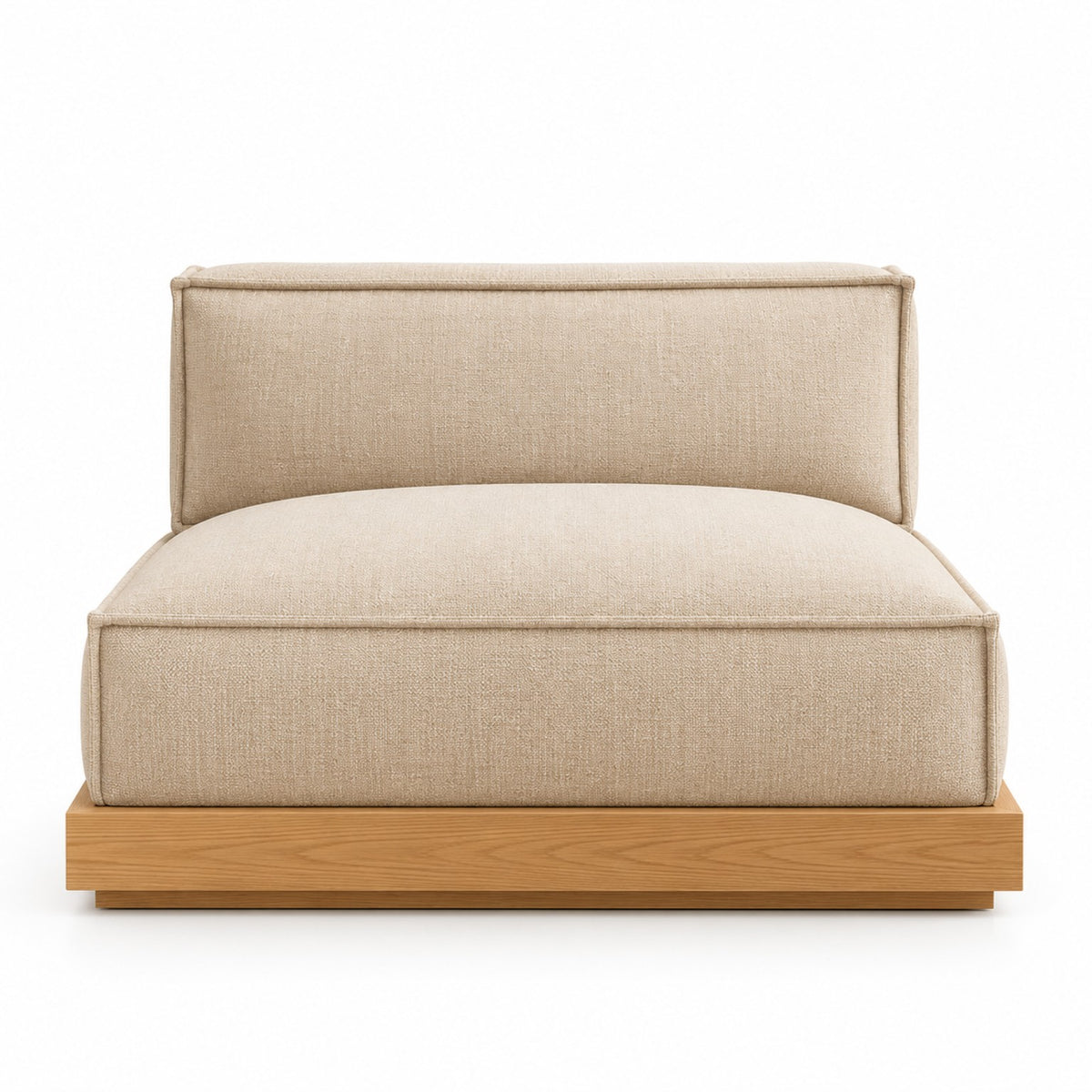 Avola outdoor modular sofa single module front view
