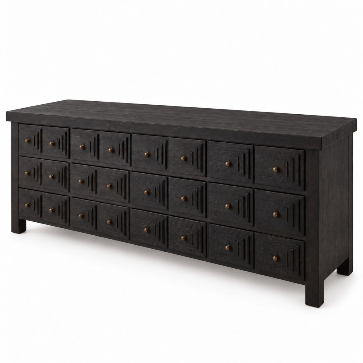 Chantelle Sideboard - black oak angled view