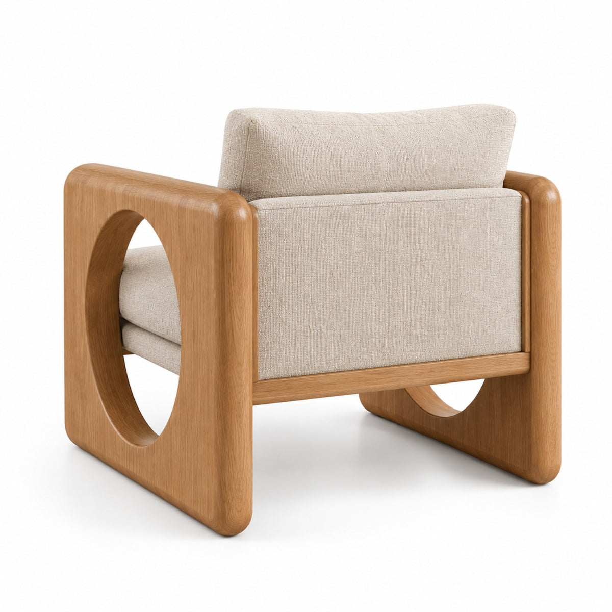Orbis beech wood lounge chair, rear view