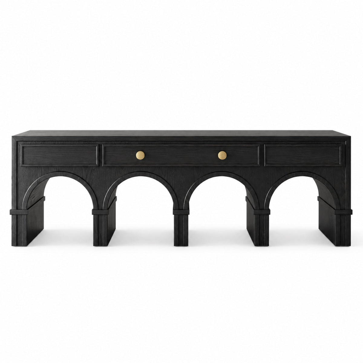 Portico Coffee Table black finish front