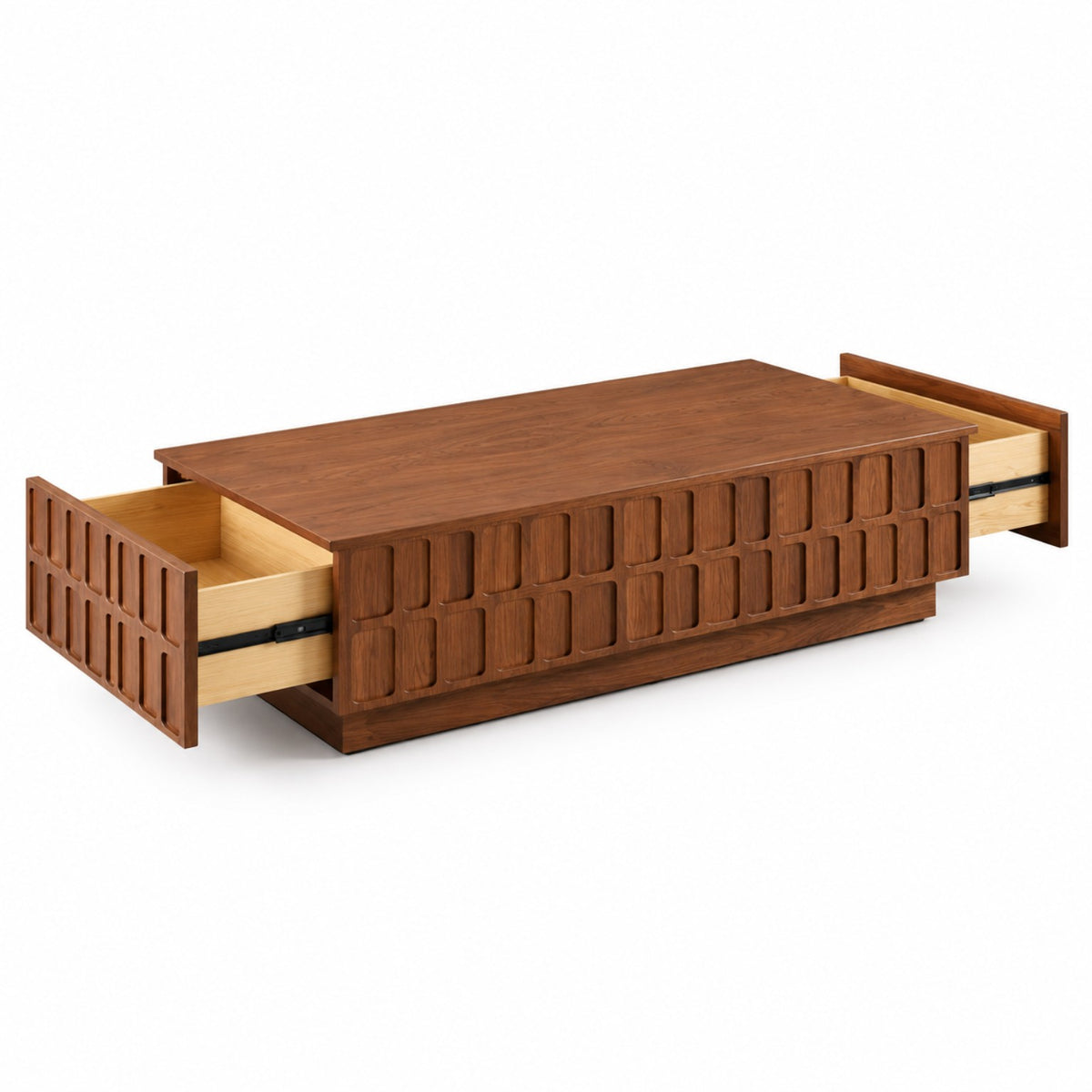 Tessera Coffee Table side drawers open
